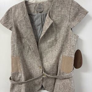 NWT Ports belted sleeveless blazer